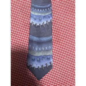 J Garcia Silk Necktie Men Blue Abstract Pattern Like a Twittering Collection